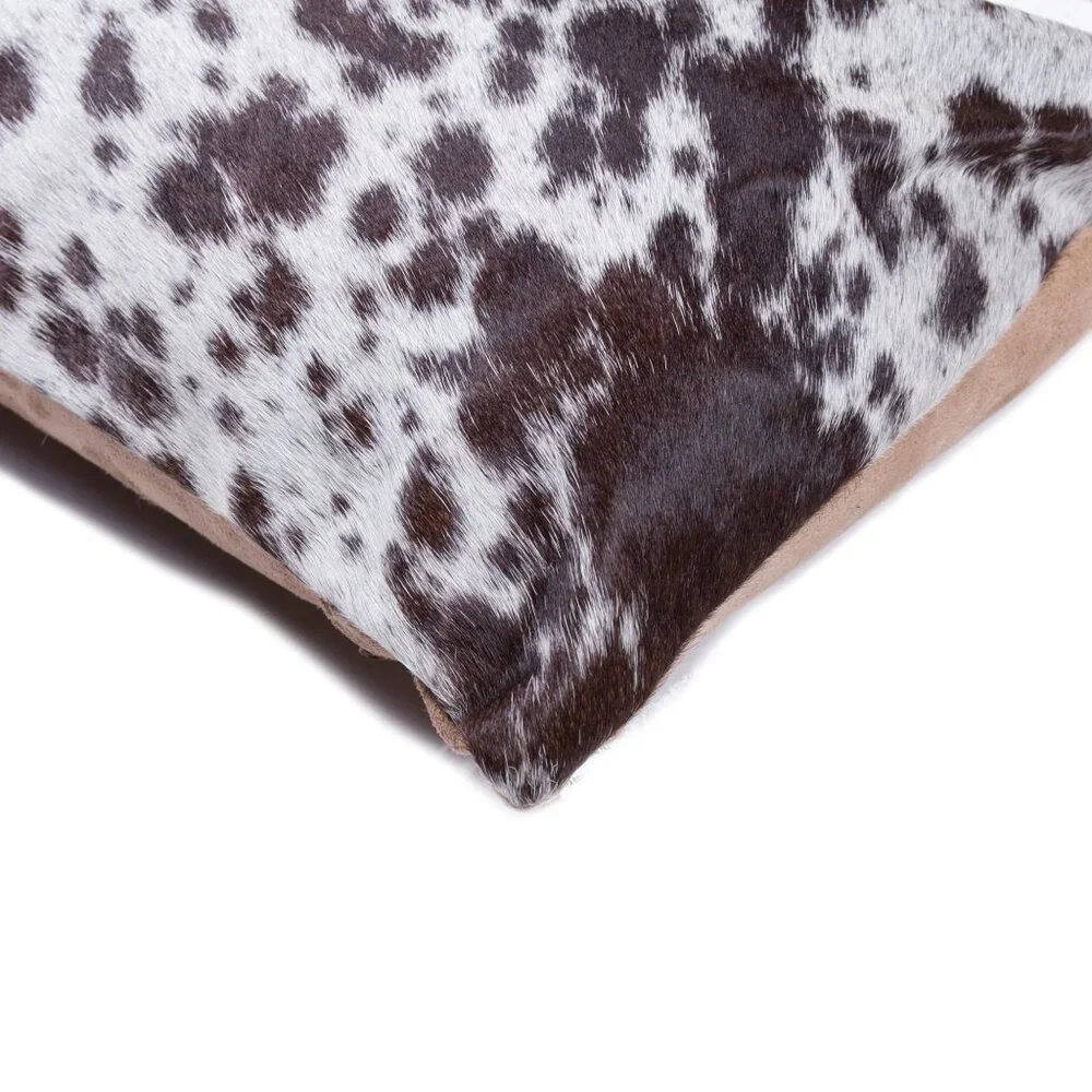Natural Home Decor Torino Kobe Salt & Pepper Cowhide Pillow | 2-Piece | 12